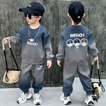 男童秋季休闲套装2025新款儿童秋装卫衣两件套男孩春秋款运动衣服