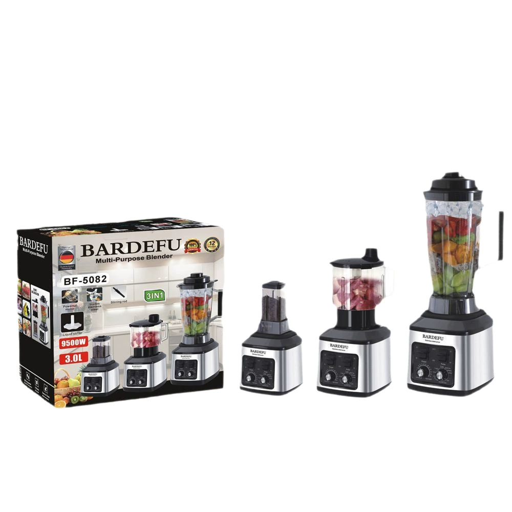 Cross-border 4L 8-in-1 blender for commercial use, stainless steel, high-power, pure copper mixer, meat grinder, crushed ice, juice extractor