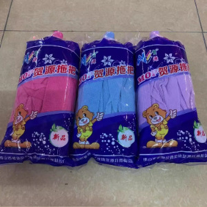 Heyuan ultra-fine fiber mop head absorbent replacement head ordinary round head strip household mop head towel mop head