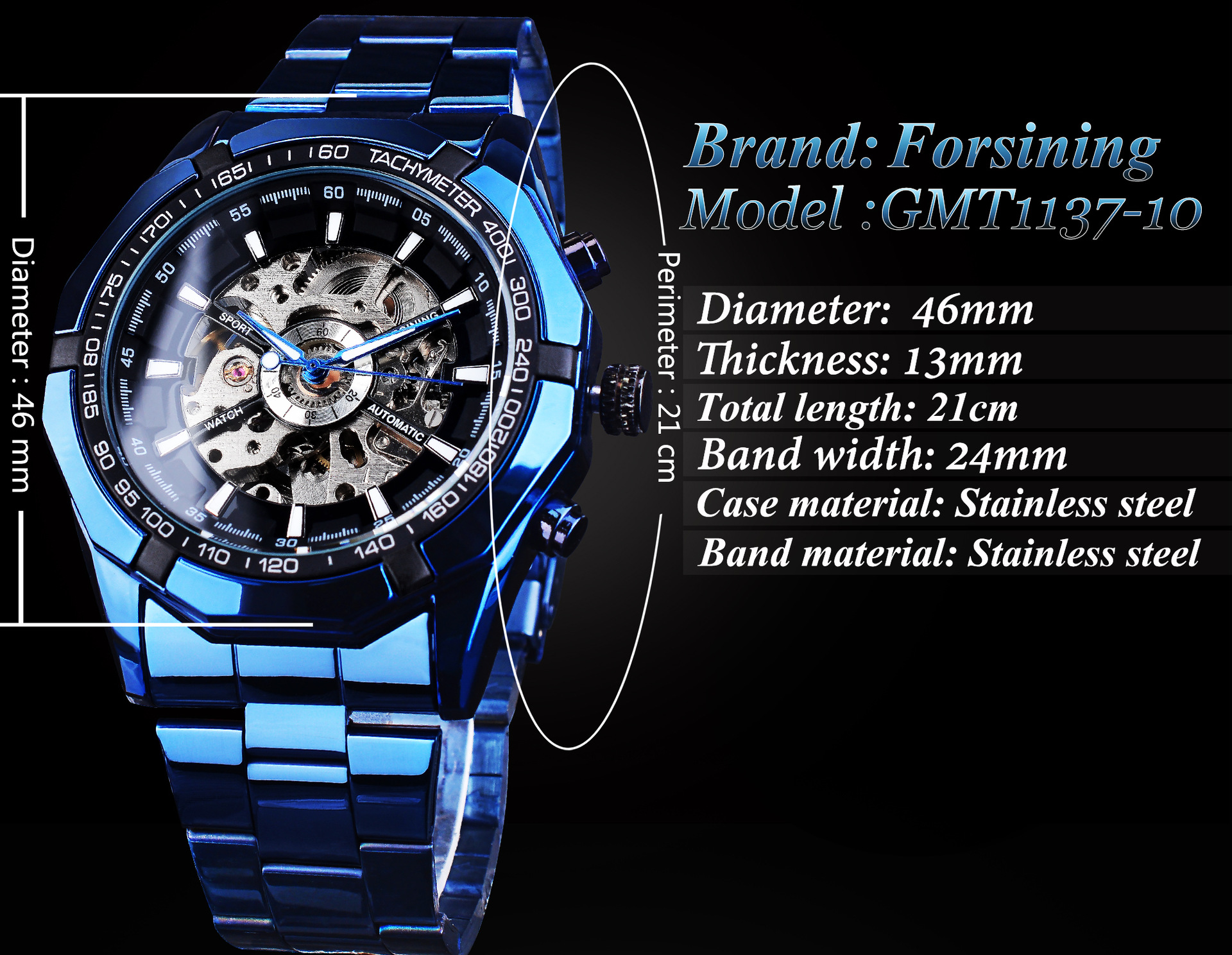 Automatic Mechanical Watch For Men With Waterproof Glow Design_voghion.com