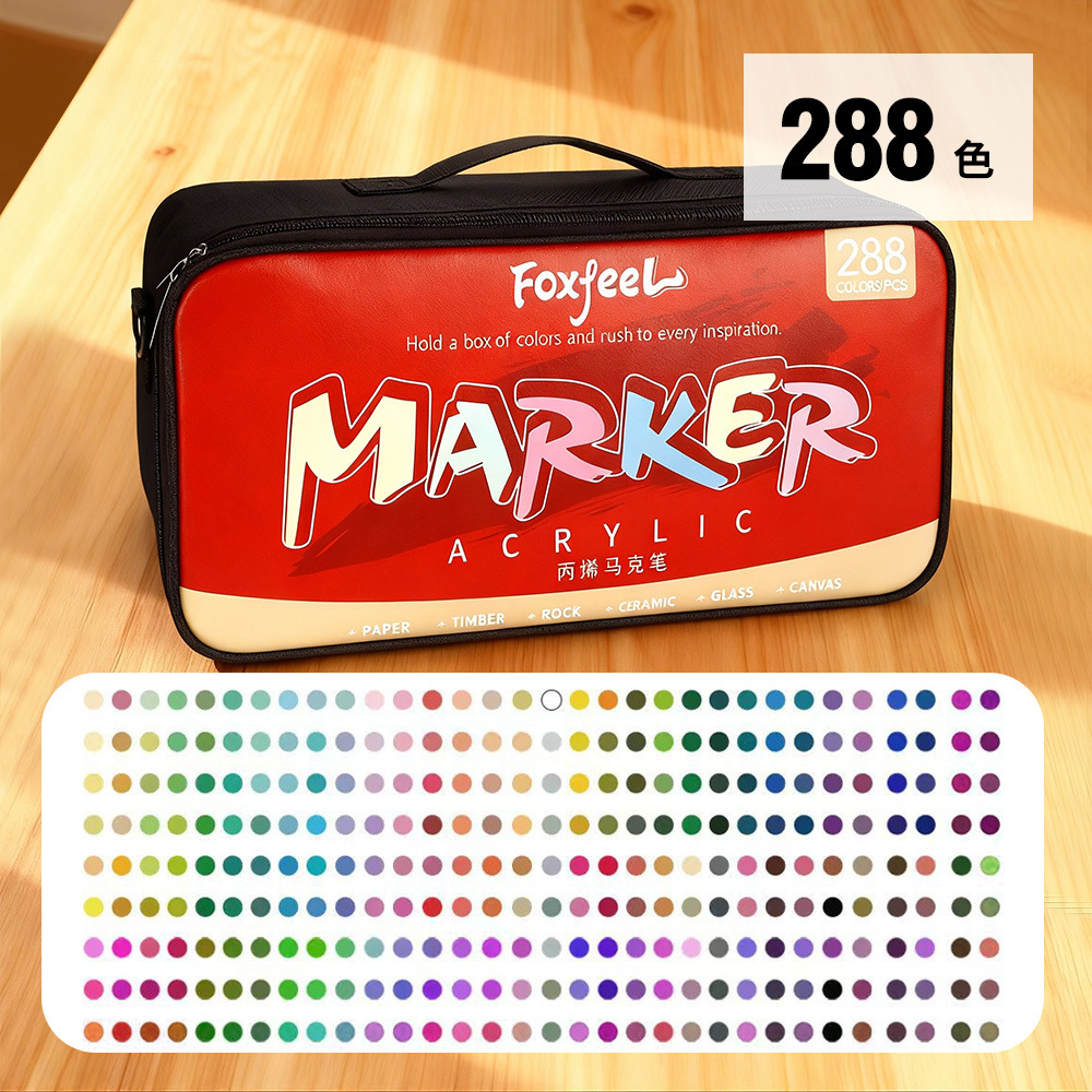 Bolsa de tela marcador bolígrafo conjunto de pintura papelería caja de regalo para estudiantes graffiti dibujado a mano libro de mano especial blando acrílico marcador de cabeza