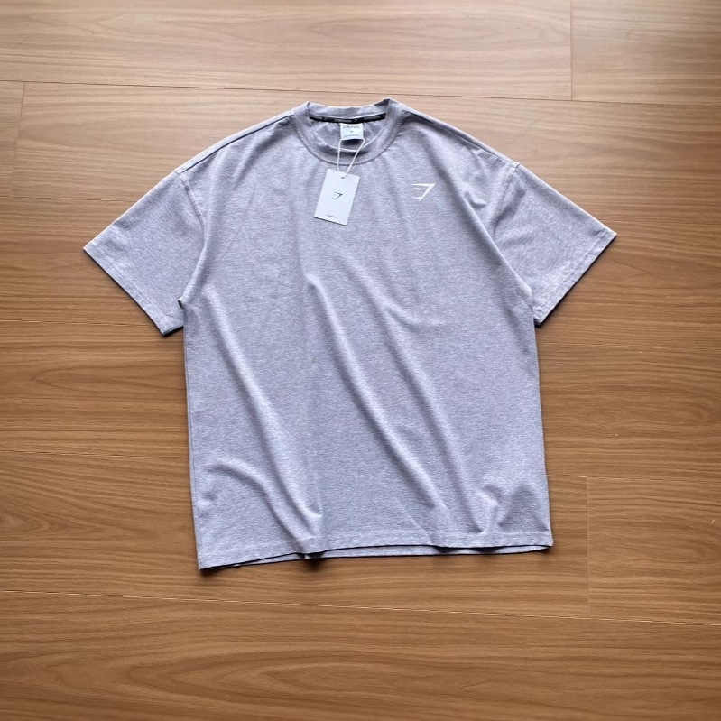 GYMSHARK マッスルシャー フィットネス トレーニング 通気性 半袖 Tシャツ 夏 メンズ ヘビースポーツ ルーズ トップ|undefined