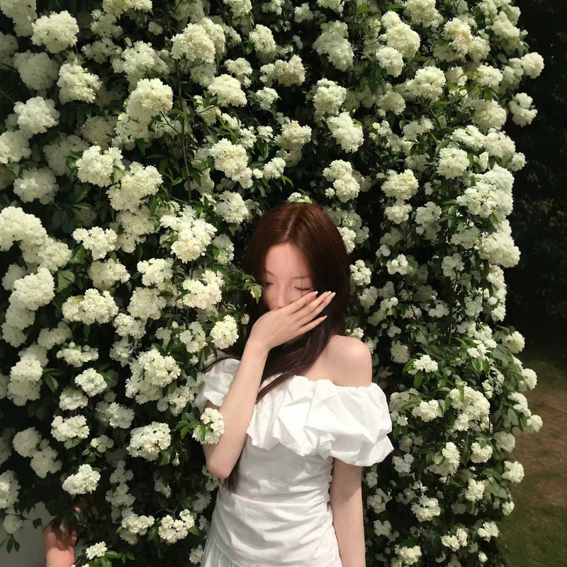 White Flower Bud Collar One-Shoulder Short-Sleeved T-Shirt for Women, New Style Top for Summer, Unique, Beautiful, Sweet and Age-Reducing Design