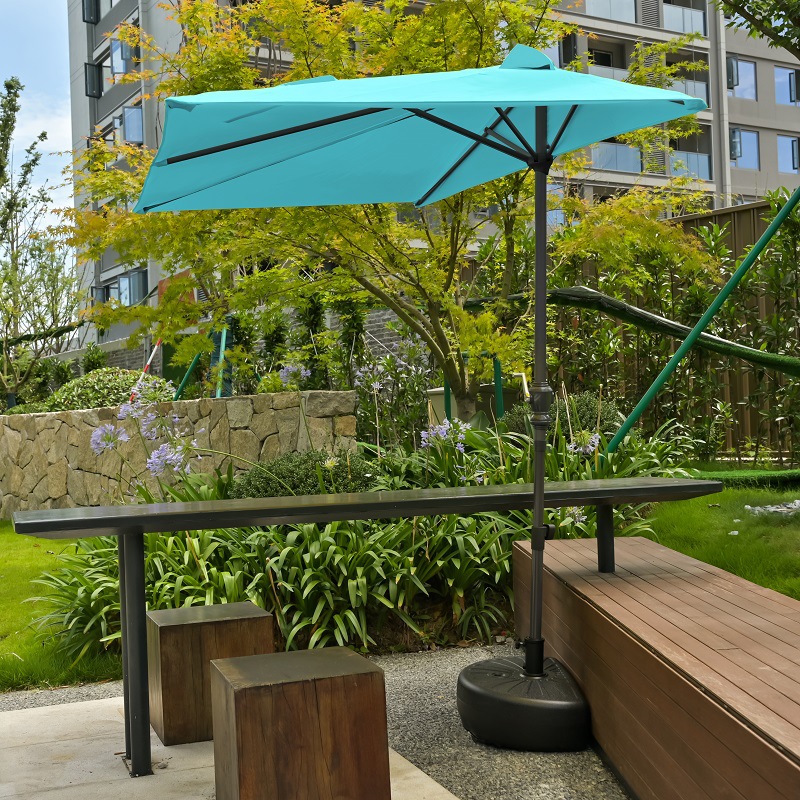Pared al aire libre medio lado sombrilla balcón rectangular jardín elevable patio verde al aire libre sombrilla cobertizo