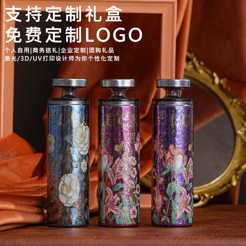 【批发咨询】LUCK＆ZMEJ香水杯纯钛口袋杯保温杯车载双层纯钛茶杯|undefined