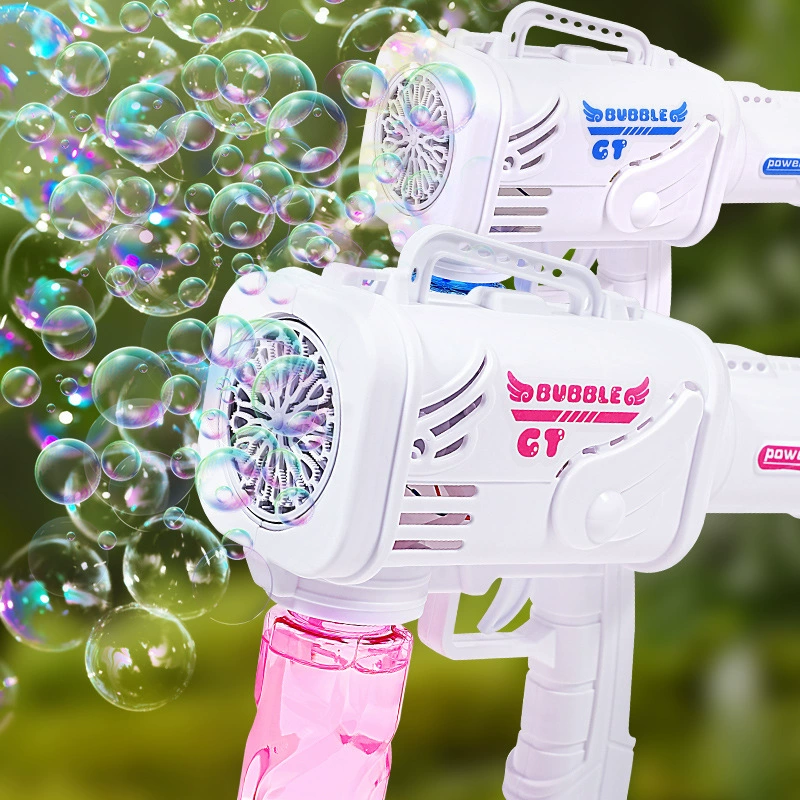 Electric Bubble Machine Automatic Handheld Bubble Gun, Rocket Toy, Battery-Powered