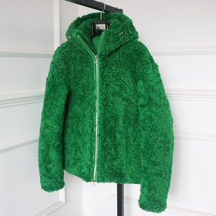 King Jacket 2022 Autumn and Winter Lamb Fur Integrated Profile Hooded Fur Couple Jacket