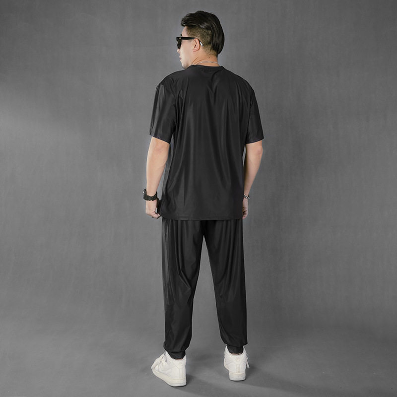 T6053T T-shirt-D7053B ice shorts-C8053B ice silk pants Joker casual set