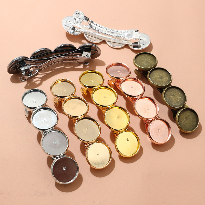 12mm Inner Diameter Hairpin Automatic Spring Clip with 4 Trays Bottom Tray Jewelry Accessories 4g 53mm Long 12mm Inner Diameter Hairpin Automatic Spring Clip with 4 Trays Bottom Tray Jewelry Accessories 4g 53mm Long