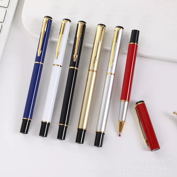 801 Metal Signature Pen Laser Logo Hotel Gift Advertising Pen High-End Business Gel Pen Spot Wholesale