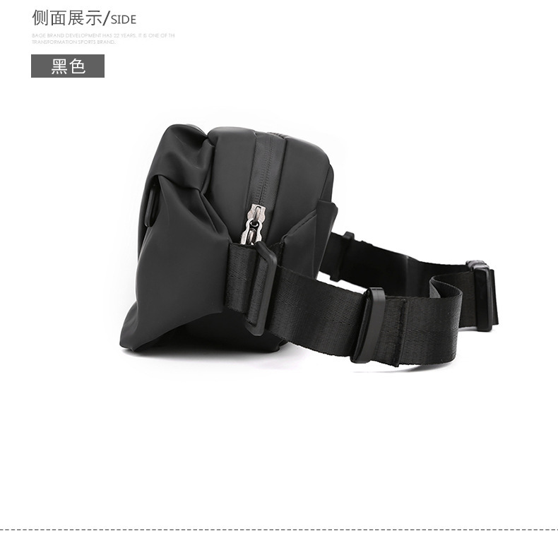 New cross-border men's waist bag, outdoor sports mobile phone bag, multi-functional large-capacity chest bag, casual single-shoulder crossbody bag undefined