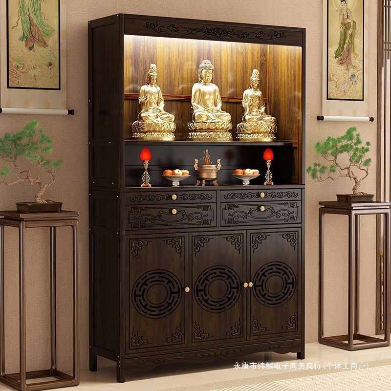 New Chinese-Style Buddha Cabinet, Standing Cabinet, God of Wealth Altar, Household Incense Table, Shrine, Incense Table, Altar Cabinet, Tribute Table