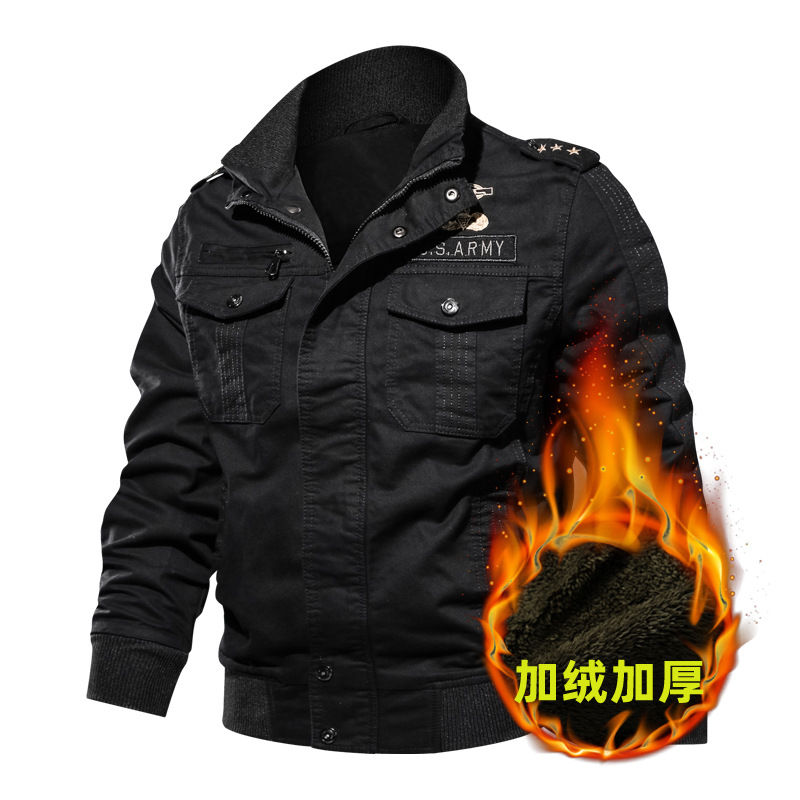 Cross-border AliExpress invierno lavado Chaqueta de algodón hombres eBay Amazon chaqueta militar hombres forrado de lana engrosada más tamaño
