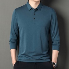 男装爸爸平时可穿抖音爆款商务休闲男士t恤长袖上衣批发