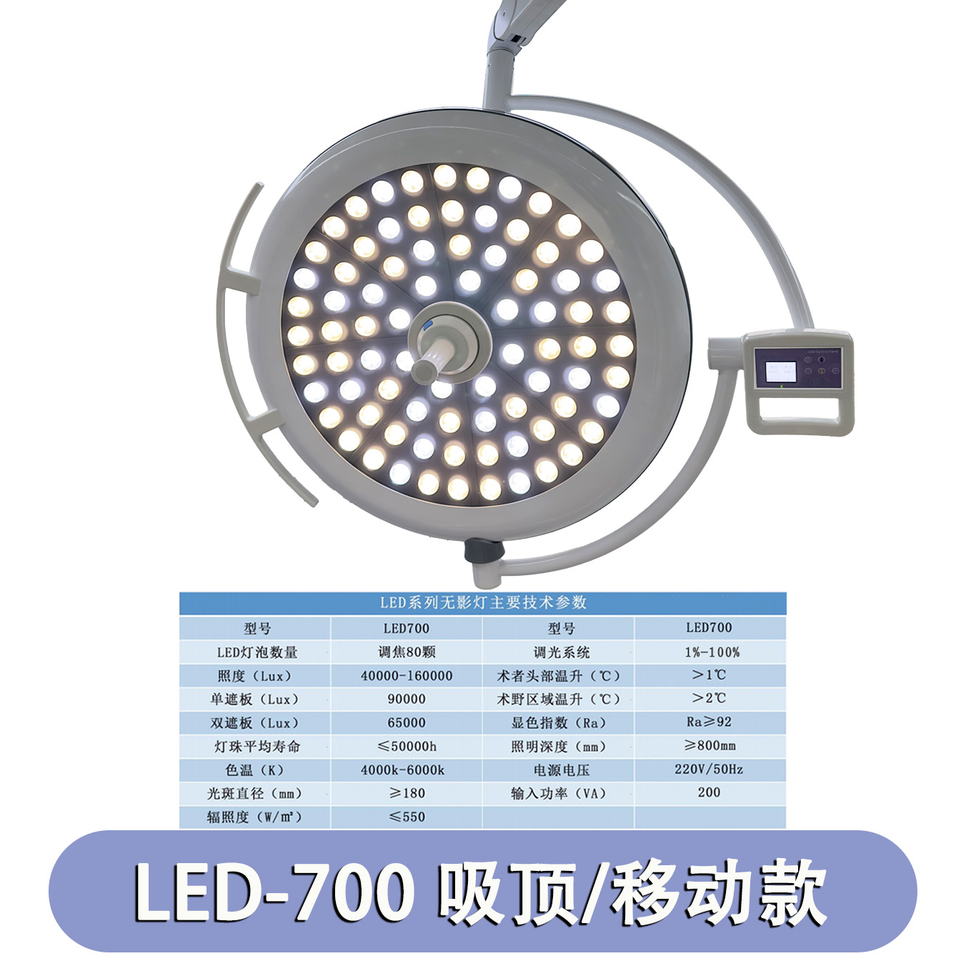 lámpara de LED sin sombra para quirófano especial lámpara de dos cabezas de alto rendimiento de color hospital plástico equipo de hospital de mascotas