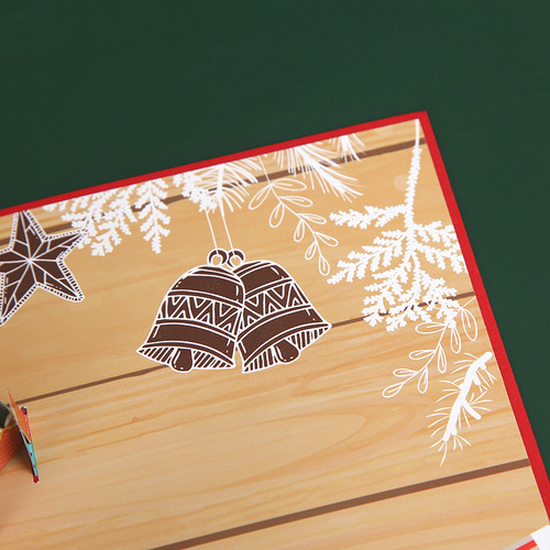 New Christmas 3D Greeting Card Creative 3D Santa Paper Sculpture 3D Greeting Card Holiday Greeting Card Wholesale