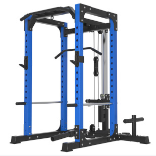 Multifunctional comprehensive trainer bird flying device gantry frame deep squat rack bench press rack home combination fitness equipment