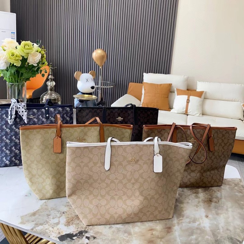 Coach City33 Monogram Çanta - Böyük Tutumlu Qadın Tote