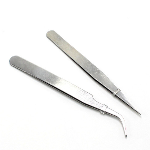 Curved straight tweezers, aquarium gardening micro-scenery, handmade succulent bird's nest, peach hair eyelash clamping tool, manufacturer supply