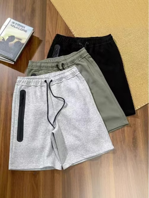 2024 verano nuevo estilo de los hombres pantalones cortos deportivos con cremallera en presión frontal multicolor de punto pantalones de cinco puntos 172