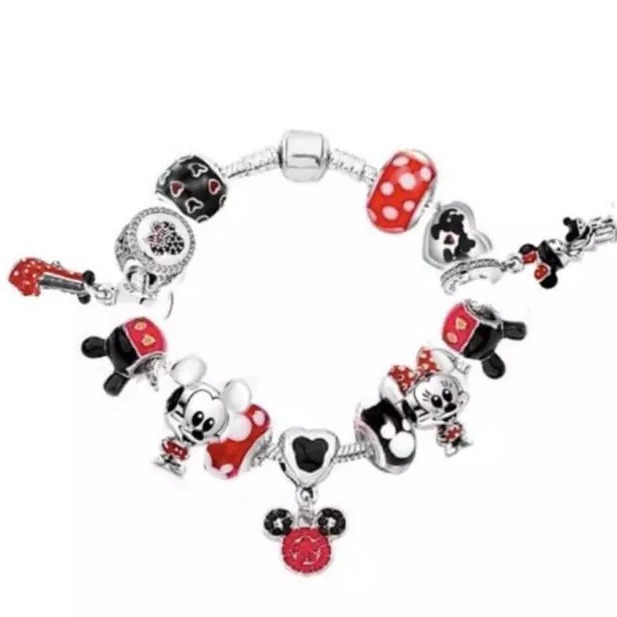 Panjia Diy de dibujos animados con cuentas encanto pulsera transfronteriza suministro directo de fábrica al por mayor Mickey Mouse pulsera