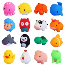搪胶卡通喷水动物玩具宝宝戏水小黄鸭儿童浴室洗澡亚马逊速卖通