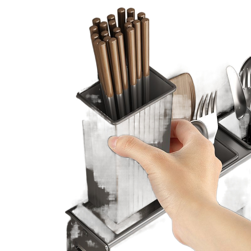 Estante de cocina sin perforación de estante de cuchillo grueso para artículos de cocina multifuncional de pared tipo palillos para almacenar cuchillos de verduras