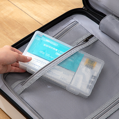 Household transparent plastic flip-top storage box multi-specification large-capacity medicine portable medicine box