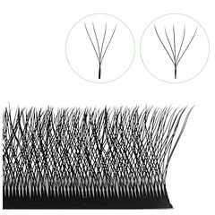 NATUHANA Four-Leaf Clover Braided Cross Lash with Soft, Rootless Hold 4D Dense Eyelash Extension