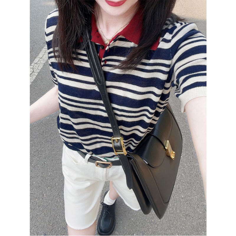 Japanese retro summer thin short sleeve T-shirt