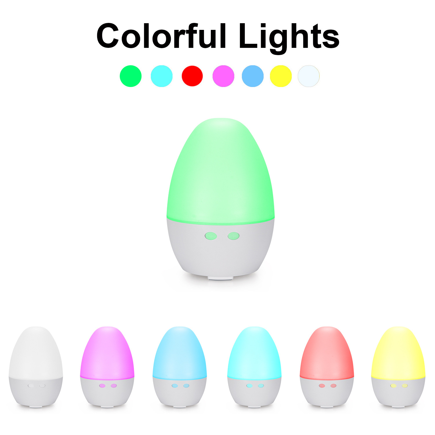 Fábrica de origen al por mayor 130ml huevo colorido lámpara de noche de escritorio de oficina en el hogar aceites esenciales aromáticos regalos creativos transfronterizos
