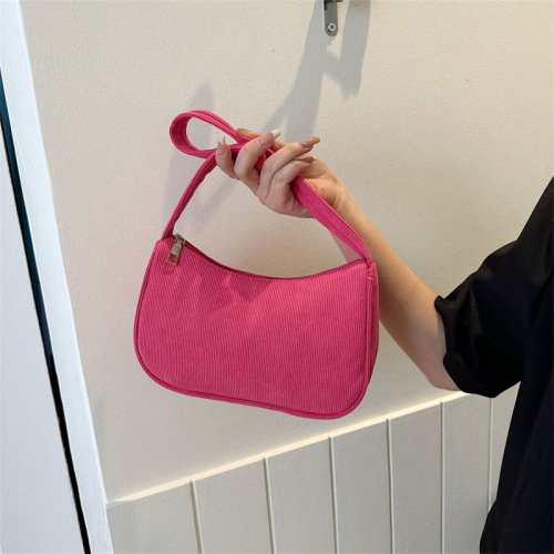 Solid color simple fashion armpit bag for women  spring and summer this year's popular single shoulder crossbody bag small square bag for women