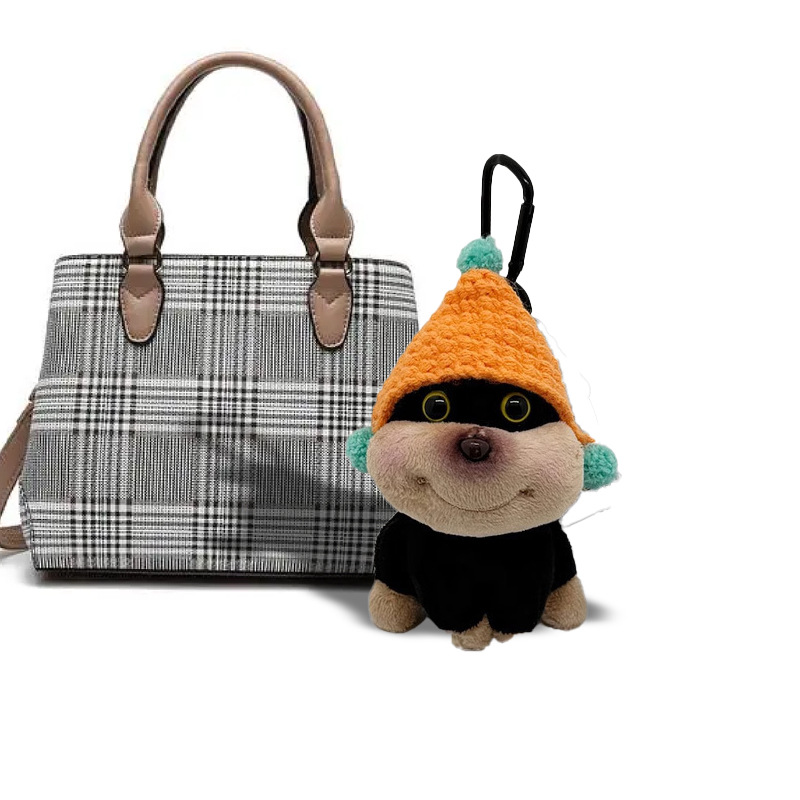 Bolsa de perrito de abeja colgante de coche muñeca de peluche lindo llavero joyería niña pareja regalo