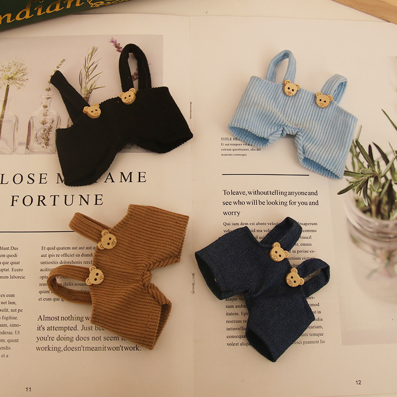 Muñeca de felpa de 10cm, babero, ropa, conejo de buen comportamiento, jeans de juguete, ropa de bebé para perros, accesorios al por mayor