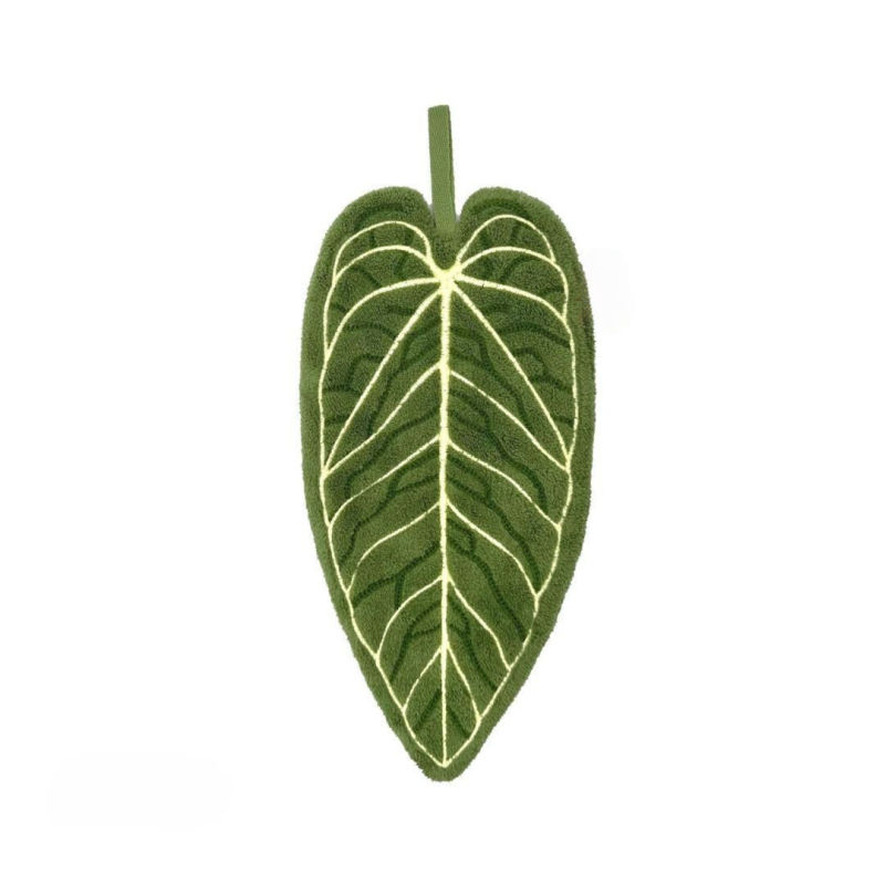 热植物毛巾花烛叶子擦手巾挂式厨房卫生间浴室毛巾抹布吸水手帕|undefined