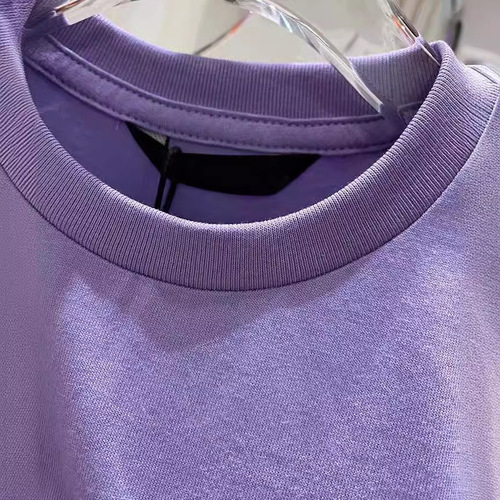 Taro Purple Embroidered Coke Wave Children's Short Sleeve T-Shirt 2024 New Summer Fashion Streetwear Children's Summer Half Sleeve T-Shirt