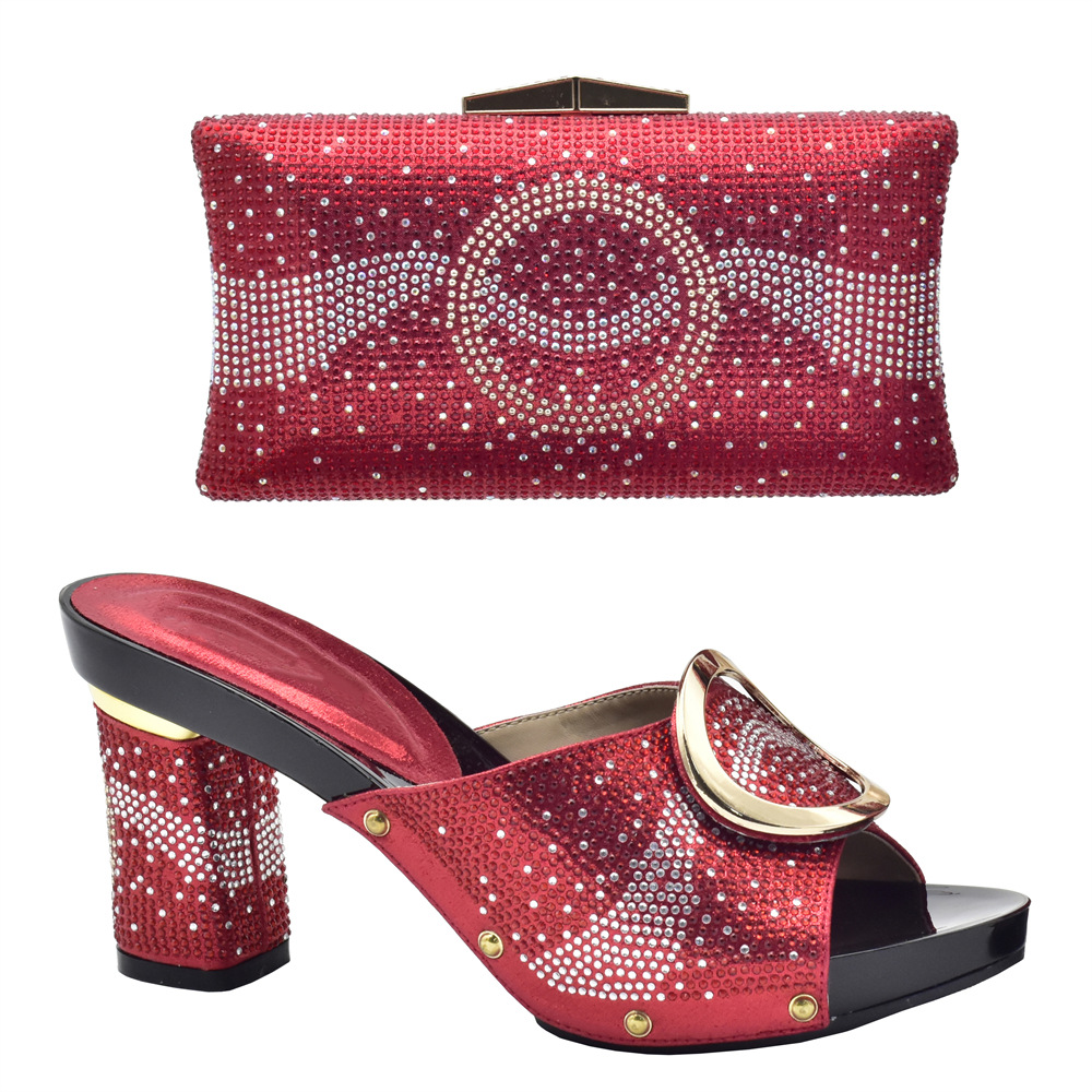 High Heels With Matching Handbag European Fashion Shoes Set_voghion.com