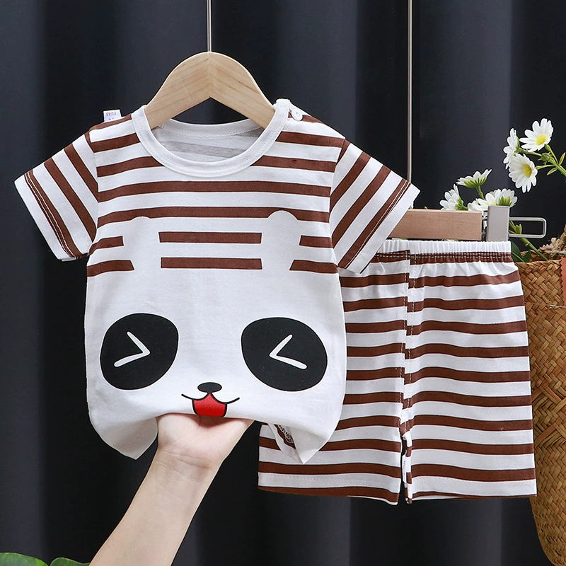 Комплект из тонкого хлопка для детей, рукава, футболка с коротким рукавом