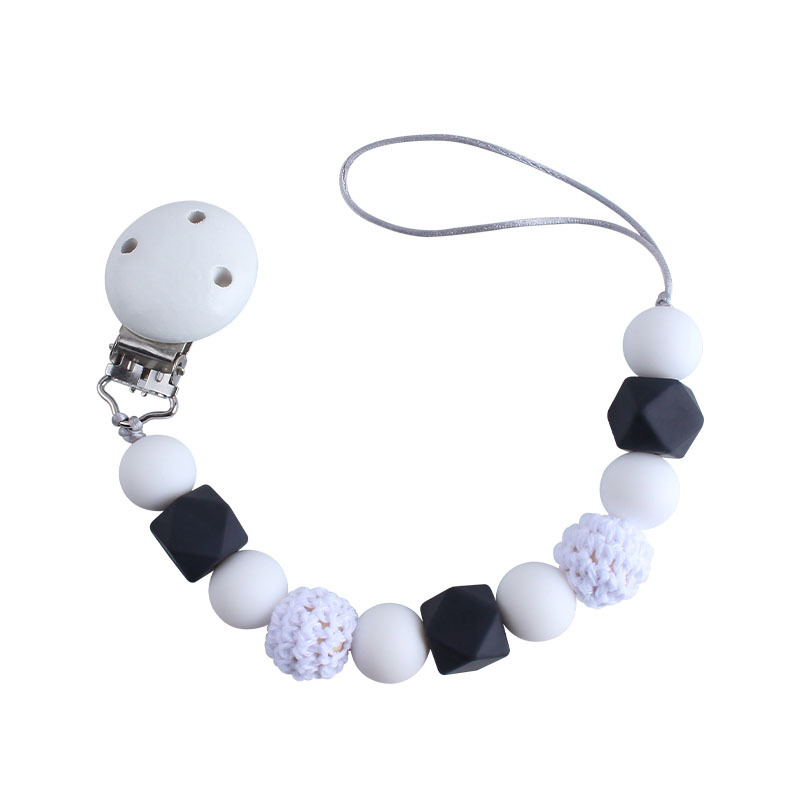 DIY bebé suministros Hemu chupete clip juguete de silicona chupete cadena bebé molar mordedor chupete cadena anti-perdida cadena