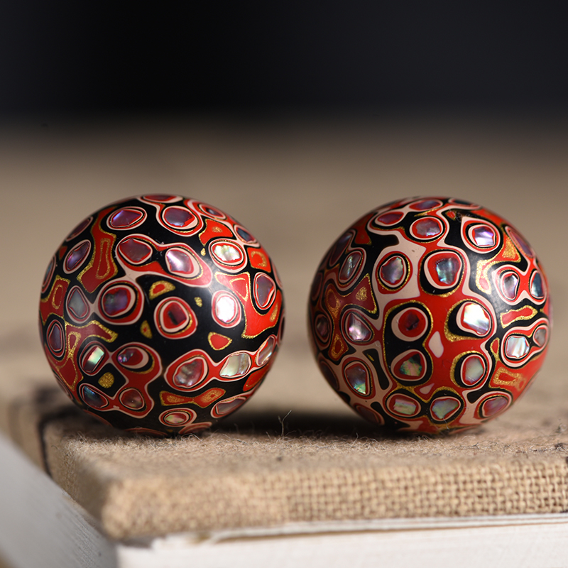 2.0 black red gold mother-of-pearl single piece