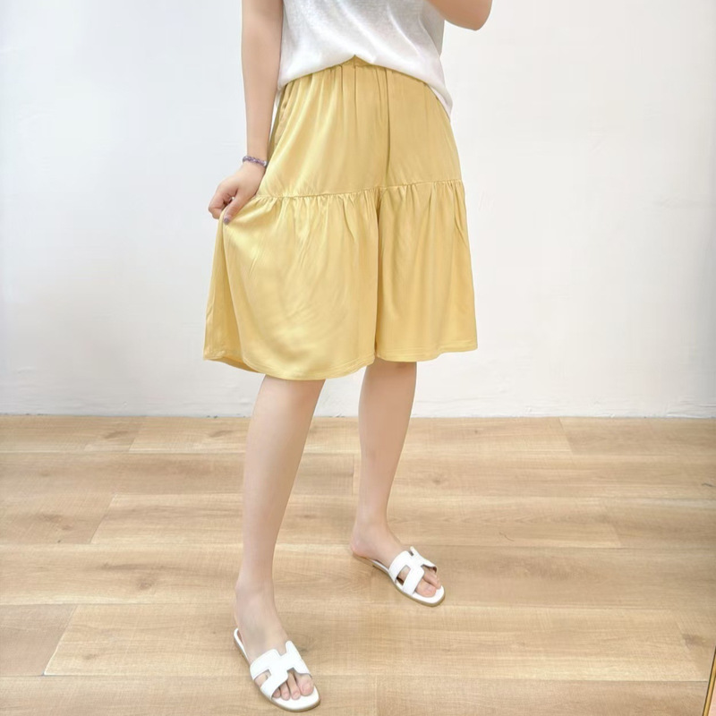 Summer Twill Cotton Women's Shorts Solid Color Culottes Artificial Cotton Loose Wide-Leg Pants Pajama Pants Thin Casual Pants Summer Twill Cotton Women's Shorts Solid Color Culottes Artificial Cotton Loose Wide-Leg Pants Pajama Pants Thin Casual Pants