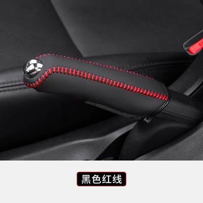 Lever Decorative Protective Cover – Sürətlər qutusu və əl tormozu başlıqları - black-red-line