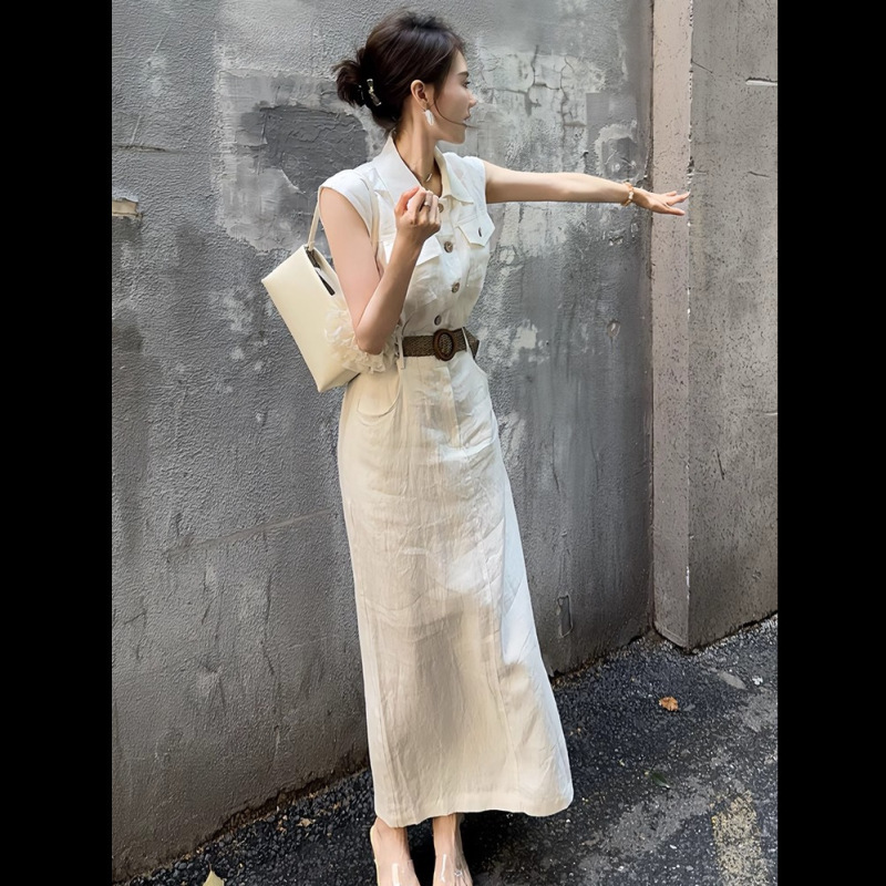 Gorgeous Summer White Linen Dress 2025 New Model, This Year's Popular Hot Item, Perfect for Important Occasions
