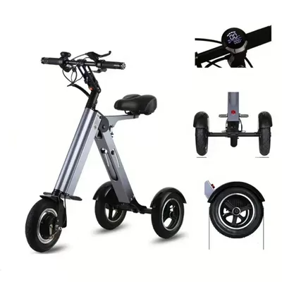 Cross-Border Household Electric Vehicles, Foldable Car-Mounted Mobility Vehicles, Electric Tricycles, Small Three-Wheeled Aluminum Alloy Battery Vehicles (Qatlanan elektrik velosipedlər) - 36v8ah-250w