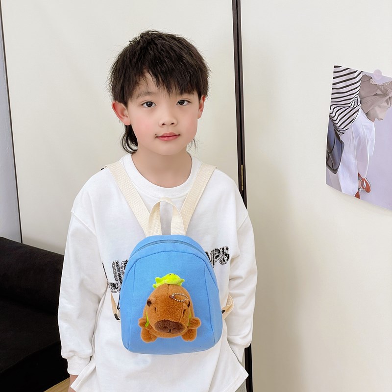 Jardín de infantes bebé viajar mochila pequeña lindo capibara mochila para niños y niñas nueva mochila mini para niños