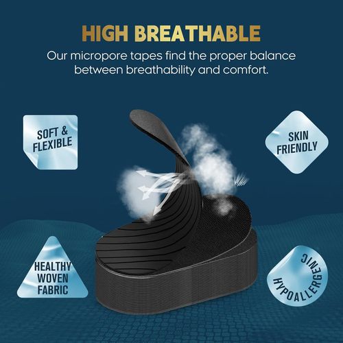 Cross-border black sleep tape improves nasal breathing gently and painlessly, removes low allergenicity micro-hole tape