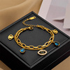 Bracelet stainless steel, chain, fashionable accessory, European style, simple and elegant design, does not fade