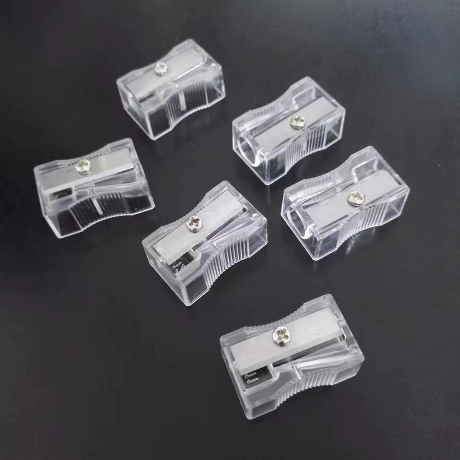 Прозрачная точилка 641 одно отверстие точилка для карандашей Пластиковая точилка для карандашей канцелярские товары оптом