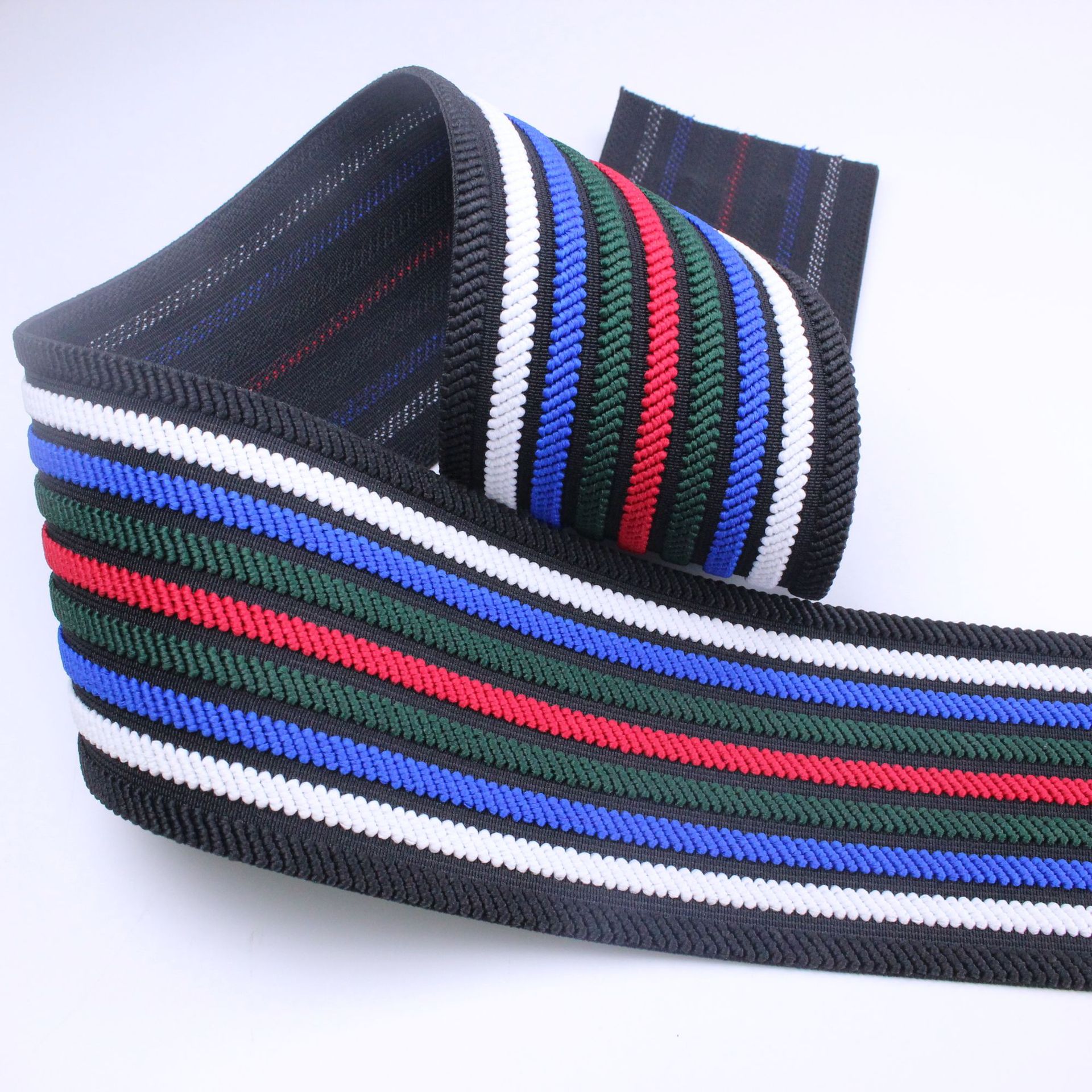 Cinturón elástico de poliéster de color alto elástico 7.5cm resistente al desgaste alto elástico fábrica al por mayor un envío gratuito