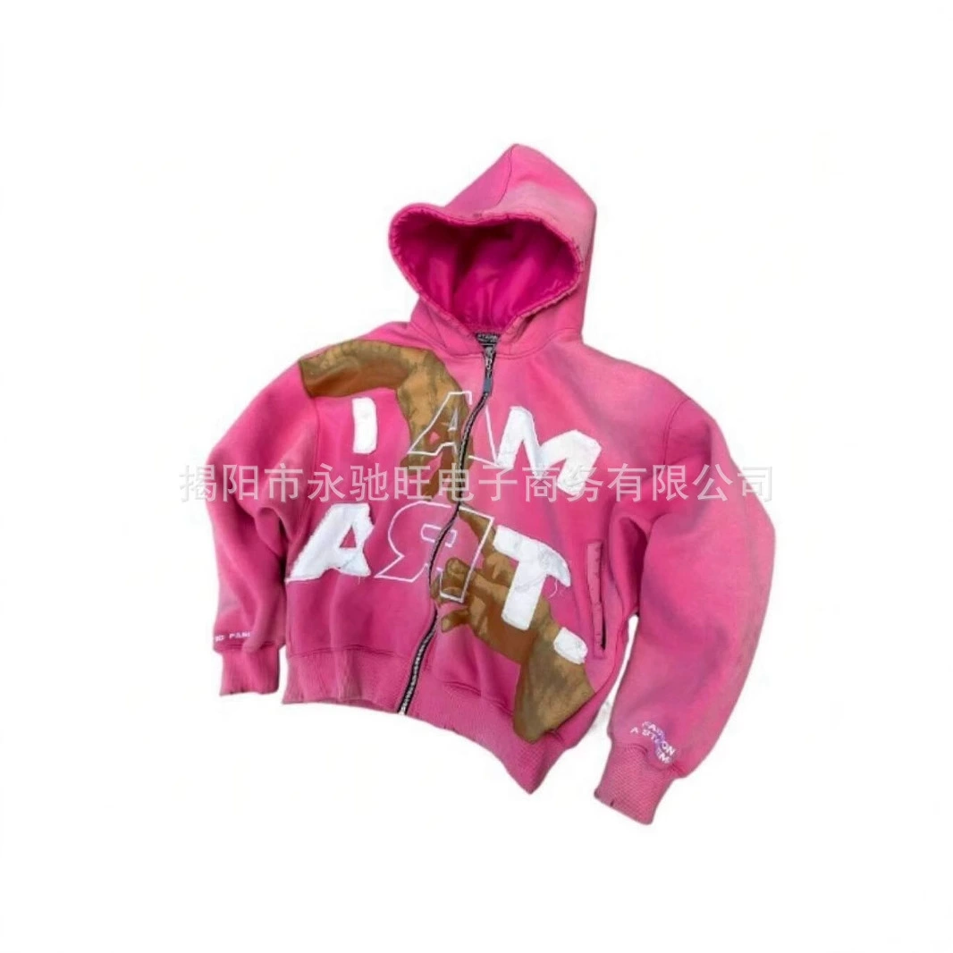 Трансграничная внешняя торговля весна и осень новый американский хип-хоп алфавит с капюшоном кардиган для мужчин и женщин